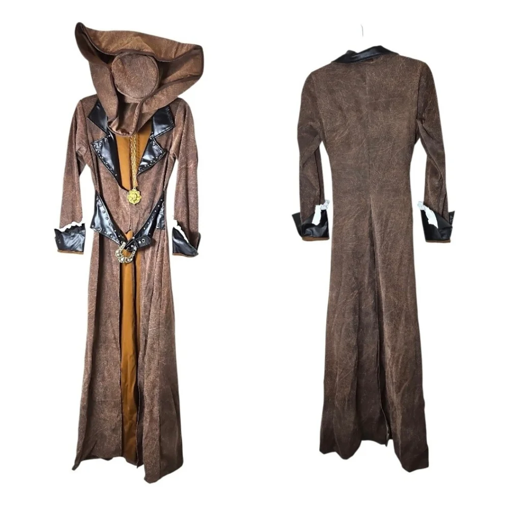 Deluxe 7pc Pirate Captain (Added Matching Skirt With Tassels) Size Large NWOT - Picture 10 of 14